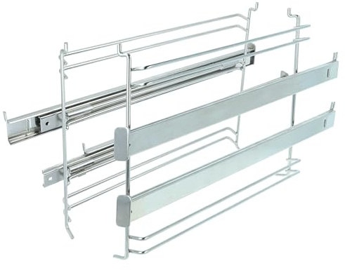 vhbw Extensión telescópica compatible con Gorenje MEBO76SY2W hornos - 2 pares de railes, izquierda y derecha, 36,6 x 23,7 x 6,8 cm