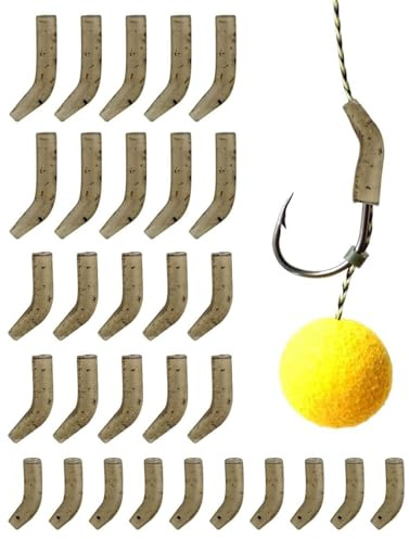 ZEXIJOW 30 STÜCK Angelhaken Kicker,3 Modelle,Je 10 Stück,Verbesserte Rig Performance Line Aligner Ärmel für Karpfenangeln Zubehör