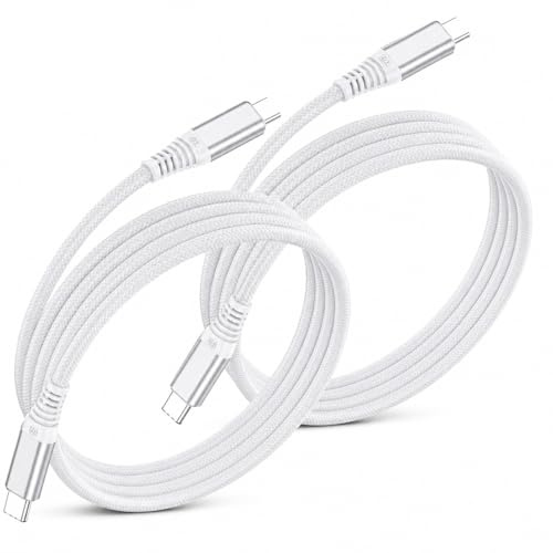 Cavo USB C a USB C 240W 2 Pack 2m PD 3.1 Ricarica Rapida,Cavo Type C Nylon Intrecciato con Chip E-Marker Intelligente, Cavo Dati USB 2.0,Protezione Multi-Sicurezza for MacBook, iPhone 16/17, Samsung