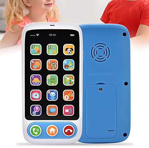 Hidyliu Interactive Mobile Phone Toy for Babies with Music and Sound Learning Features, Safe ABS Material, Perfect Educational Gift for Early Development (Blue)