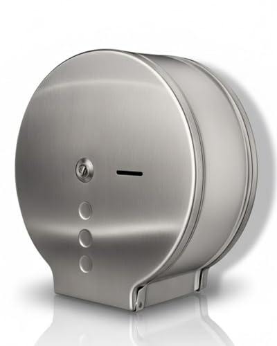Blanc HYGIENIC Jumbo Toilettenpapierspender Midi Edelstahl matt | Edelstahl matt, abschließbar, Wandmontage, Rollen bis Ø 240 mm & robust