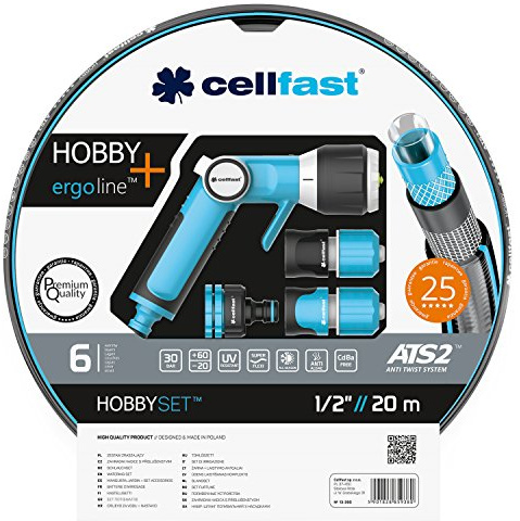 Cellfast 16-209 Set de Tuyau Hobby Ergo 20 m 1/2