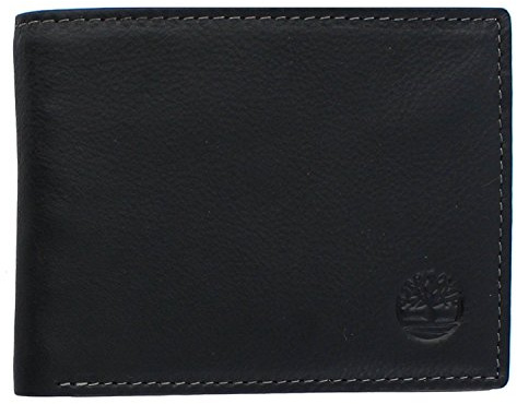 Timberland Men's Wellington Leather Rfid Bifold Commuter Security Wallet, Black, One Size