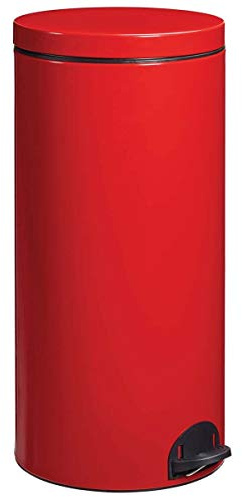 Poubelle à Pédale, 30 L, Rouge Securite