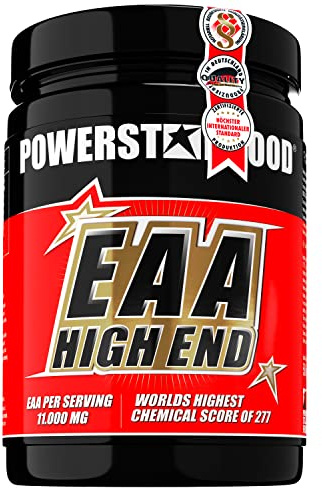 EAA HIGH END | Essentielle Aminosäuren | MAXIMALER CHEMICAL SCORE VON 277 | Ganze 11.000mg reine EAA pro Portion | Hochdosiert | Vegan | 500g Pulver | Deutsche Herstellung | Ice Tea | Maximaler Chemical Score von 277 - 11000 mg reine EAA pro Portion vegan - EAA Pulver - Deutsche Herstellung