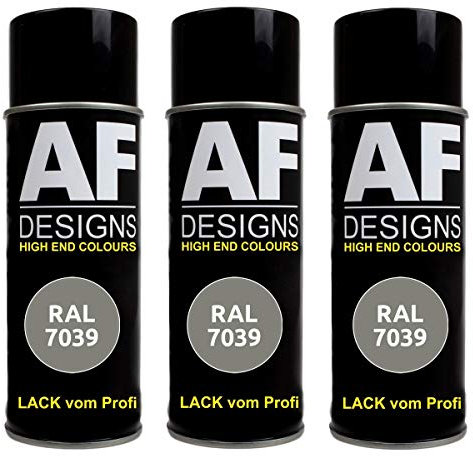 Alex Flittner Designs 3x RAL Lackspray Autolack Buntlack Spraydose RAL7039 QUARZGRAU glänzend