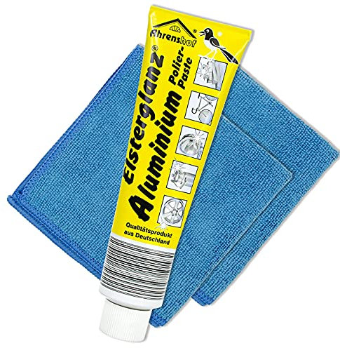 XXL Elsterglanz 150 ml inkl. 2 Mikrofasertücher Polierpaste 11 Sorten wählbar (Aluminium-Polierpaste)