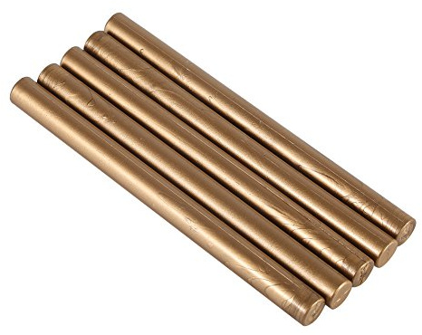 Klebepistole Siegelwachs Sticks, Wachs Siegel Stöcke Siegelwachsstäbchen Siegellackstäbchen Klebepistolen Sticks Retro Vintage Stempel Wachsstifte für Hochzeitseinladungen Karten Umschläge[Bronze]