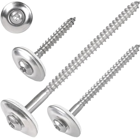 SCREW REBEL Spenglerschrauben 4,5 x 30 mm - Edelstahl A2 mit EPDM-Dichtscheibe Ø20mm - TX20, 100 Stück