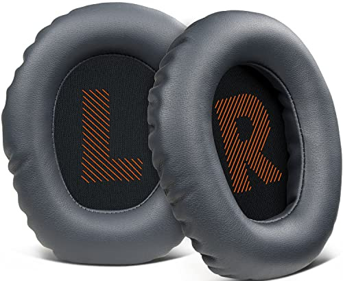 SOULWIT Cuscinetti di Ricambio Professionali per JBL Quantum 100/100X/100P/100M2 (Q100/Q100X/Q100P/Q100M2), Quantum 350 (Q350) Cuffie, Padiglioni Auricolari con Schiuma ad Alta Densità, Pelle Proteica