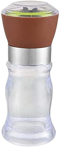 TONZN Moulin Manuel en Plastique Moulin à sel Poudre de Piment Récipient à épices Moulin à épices Manuel Moulin à sel Brun Moulin à sel Chili Moulin à sel Moulins à sel et à Poivre