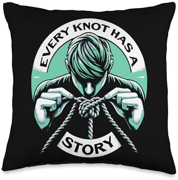 Knotting Knot Looping Twisting Knot Tying Throw Pillow