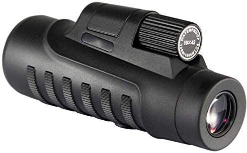 Hochleistungsfernglas, 10x42 Monokular-Teleskop, tragbares Monokular-Teleskop kompakt mit BAK4-Prismenlinse, Monokular mit Smartphone-Adapter und Stativ für Erwachsene und Kinder zur Vogelbeobachtung