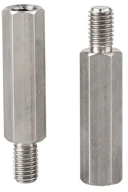 10 Stück Edelstahl-Abstandshalter mit Einzelkopf, Sechskant-Abstandshalter, Außen-/Innengewinde, M6 x 8–100 mm, for Leiterplatten-Sechskantbefestigungen, Hardware-Zubehör(M6*30+8)
