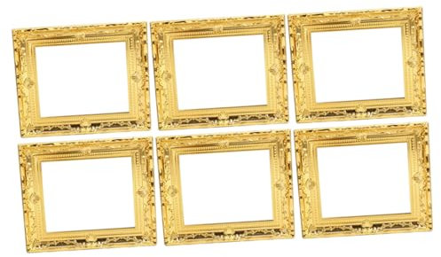 ULDIGI Mini-fotorahmen Für Puppenhaus 6-teilig Aus Kunststoff Leicht Für Mini-dekoration Hausmodelle Zimmerboxen