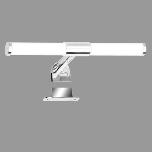 BRILONER - Lampada da specchio a LED per bagno con montaggio 2 in 1, protezione dagli spruzzi d'acqua IP44, bianco neutro 4.000K, lampada per bagno, illuminazione mobile, 30 cm, cromo