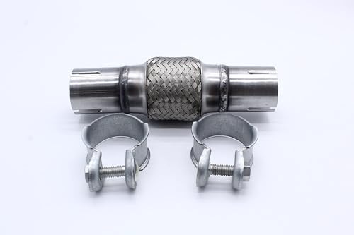 45 x 100/210mm Flexible Exhaust Pipe Clamp-on Flexi Tube Joint Stainless Steel