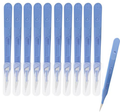 Scalpel, Scalpel taille medical pour le dermaplaning chirurgical,Pédicure,Couteaux et scalpels de laboratoire, paquet de 10