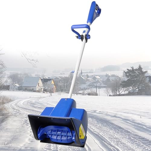 GESAIDES Snow Shovel, Cordless Electric Snow Shovel, with 28cm Width, 17.8cm Depth, 8m Throw Distance, Snow Blower Shovel, for Patio Deck Driveway(2 Battery)