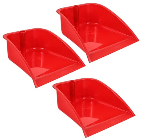 Alipis 3pcs Red Plastic Shovel Replacement Heads, Lightweight Ice and Snow Remover Attachment, Smooth Edge Design for Cleaning and Gardening | Ice Remover Attachment, Thick Snow Clearing, Smooth Lines, Simple Generous Design