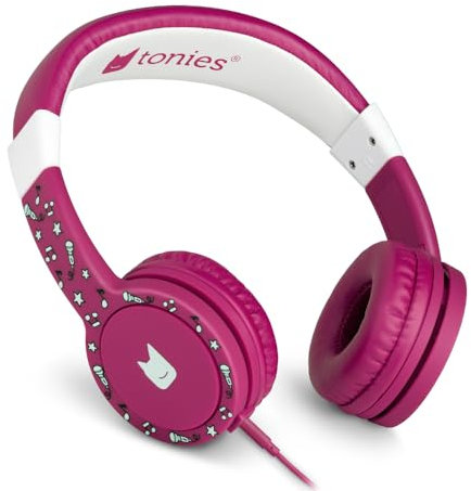 tonies Chuchote Cassis, Casque Audio (Pliable) Enfant pour Musique et Histoires, écouteurs limités à 85 décibels compatibles avec la Toniebox, boîte à Histoires Vendue séparément, 3 Ans et +