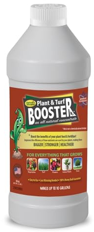 Nature's Wonder Plant & Turf Booster, 30 oz | Organic Soil Conditioner & Root Booster for Plants - Concentrated Liquid Biostimulant with Fulvic Humic Acid for Plants, Potting Soil, Flowers & Lawns