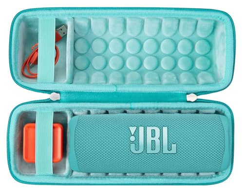 Khanka pour JBL Flip 7 / Flip 6 étui de Transport Rigide étanche pour Enceinte Bluetooth Portable, Seulement l'étui (Vert)