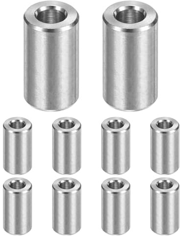 M METERXITY 10Stück M5 304 Edelstahl Abstandshalter 5mm Innendurchmesser x 10mm Außendurchmesser x 18mm Länge Metall Schrauben Abstandshalter Hülse Runder Abstandshalter 304 Edelstahl