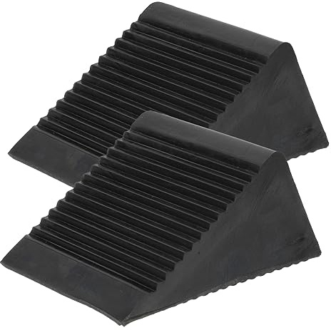 GALPADA Calzos Autocaravana de Goma Negro 2piezas para Mantener Vehículo Estable y Antideslizantes Ideales para Reparar o Cambiar Rueda