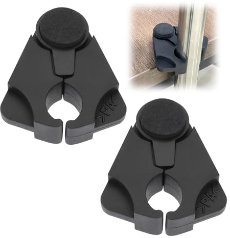 2 Stück krückenhalter schwarz stockhalter für gehstöcke,Einfaches Verstauen von Wanderstöcken,zur Befestigung an Schreibtischen,Tischen und Theken,für Gehstöcke mit einem Durchmesser von 1,6-2,5 cm