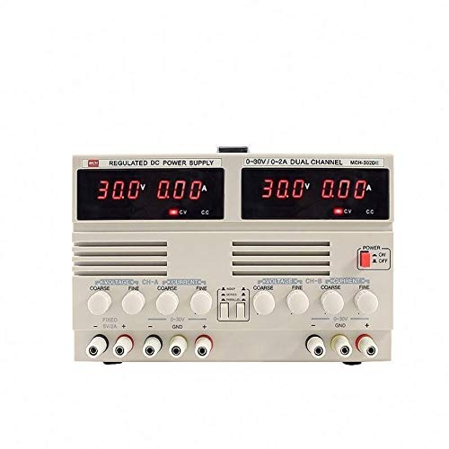 Fuente de alimentación estabilizada de CC ajustable MCH-302D-II Amperímetro lineal Reparación de teléfono móvil Pantalla digital Para laboratorios y escuelas(220v)
