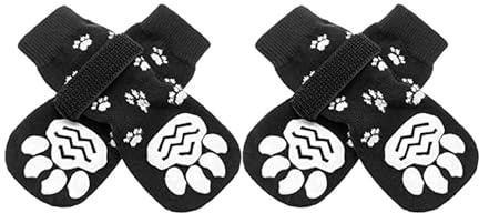 Wasserdichte Hundestiefel, Winter, rutschfest, verstellbar, reflektierend, Pfotenschutz für Schnee, Regen, Wandern, Fleece-gefütterte Hundeschuhe (L)