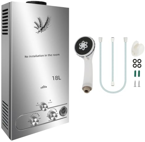 18L Chauffe-eau à Gaz,18 L/min,Instantané Chauffe Bain à Gaz Propane ou Butane,36KW Chaudière Instantanée à GPL avec Mode Hiver et Mode été pour Maison Camping Caravane