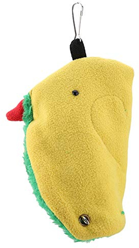 Eminchu Letto per Tenda con Gabbia per Amaca in Peluche a Forma di Triangolo per Pappagalli, per Alleviare Lo Stress e Il Calore, Giocattolo da Appendere alla Grotta per Uccelli Felici per Uccelli di