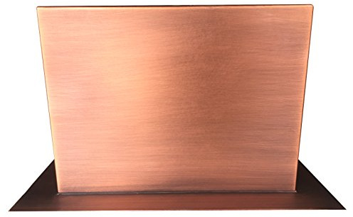 Sinda Copper Range Hood Extension (Stack/Duct Cover) for 30 / 36 / 42 / 48 Width Range Hood Wall or Island with Matched Patina and Texture (6“ Height for 42&48 Hood)
