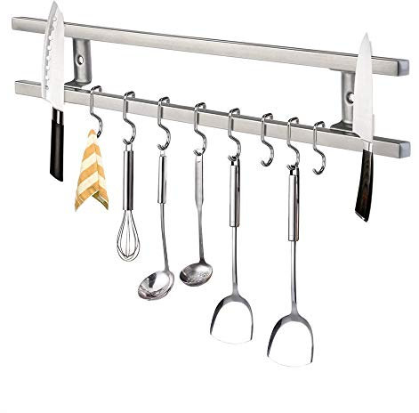 Magnetic Knife Holder Made from Stainless Steel with Strong Magnet Wide Knife Strip Knife Bar and Universal Use Magnetic Tool Organizer Home Organizer (40cm)