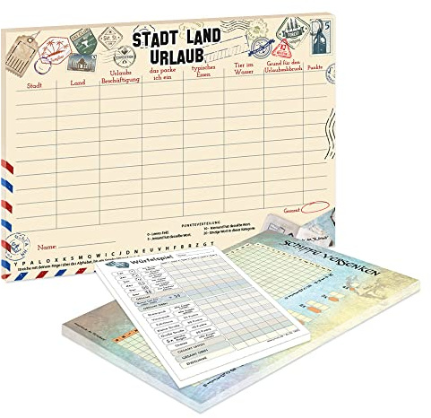 PRICARO Spielesammlung Urlaub, 3er Set