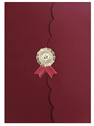 5 Pcs Bronzage Couverture de Certificats Diplôme Élégantes Porte-Certificats A4 Etuis Trois Volets Protège-Documents Couverture de Document 314 * 218MM Dossier de Présentation Enveloppe