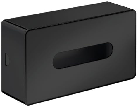 EMCO LOFT Kosmetiktuchbox Farbe, Länge, Tücherbox für Badezimmer, Wandmontage Schwarz 14 cm