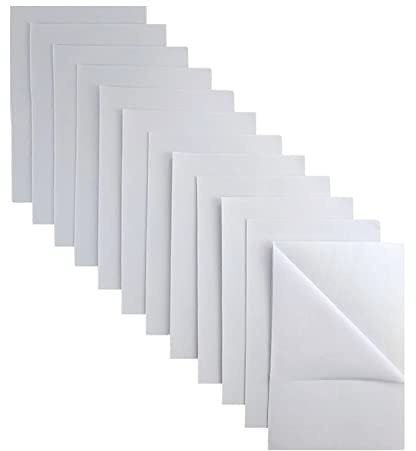 Jtnohx Filzplatten Selbstklebend Filzstoff Selbstklebende Filzblätter Weiß | 11 Stück Filz Selbstklebend 20x30cm Farbe Bastelfilz zum Basteln für Schmuckkästchen DIY Projekte Filzkleber（Weiß)