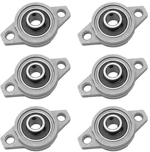 GOIYZTTR 6 Pcs Autoallineanti Flangia Cuscinetto KFL000 Cuscinetto Foro Interno Lega di Zinco Cuscinetto a Blocchetto di Cuscino per Macchine Sistemi di Trasporto