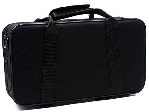 Ppmter Klarinettenkoffer, Wasserabweisende Klarinettentasche, schwarzer Schaumstoff, gepolstert, verdicktes Oxford-Stoff, Aufbewahrungstasche mit Riemen