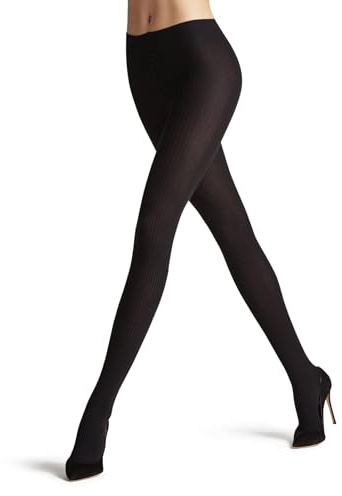 FALKE Damen Family Rib Strumpfhose atmungsaktive nachhaltige Baumwolle blickdicht breiter Komfortbund für druckfreien Halt flache Naht für druckfreie Fußspitze einfarbig gerippt 1 Stück