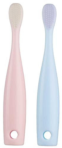 GOOHOCHY 2stücke Babyzahnbürste Mit Weichen Borsten Kinderzahnbürste Für Junge Mädchen Zahnbürste Material Ergonomisch Designed Geeignet Für Kleine Hände Multifunktional Als Und