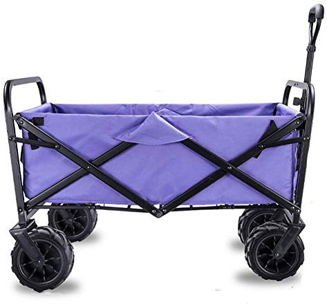 CCYENG Carro/Carrello da Campeggio Pieghevole - Carro/Carrello da Giardino/Spiaggia Pieghevole con Struttura in Acciaio Robusto Carrello da Trasporto per carichi pesa