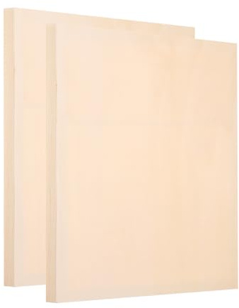 PATIKIL 12 x 12 Inch Wood Panel Board, 2 Pack Unfinished Wooden Canvas Boards Square Blank Deep Cradle Board for Painting Pouring DIY Art Use with Oils Acrylics
