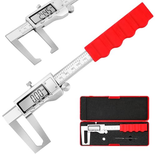 Mxmoonfree Disc Brake Rotor Micrometer, Digital Caliper Measuring Tool for Disc Brake, Brake Measuring Tool, with Inch/Metric Conversion, 6 inch Digital Caliper