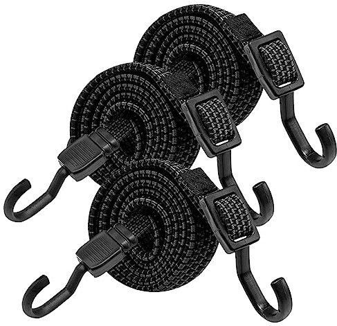 BESPORTBLE 3stücke Verstellbare Spanngummis Mit Haken Bungee-seile Für Sicheres Binden Von Gepäck LKW Und Outdoor-ausrüstung Langlebig Und Einfach Zu Verwenden