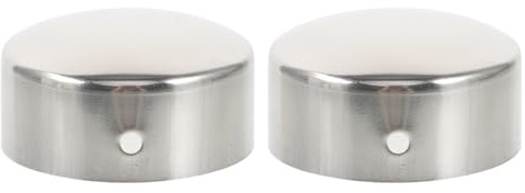 Garneck Handrail End Caps 2 Pcs 1.97 in Tube Protector End Cover for Metal Tubing Banister Fitting Rail Support Accessory for Stairs School and Office Handrails