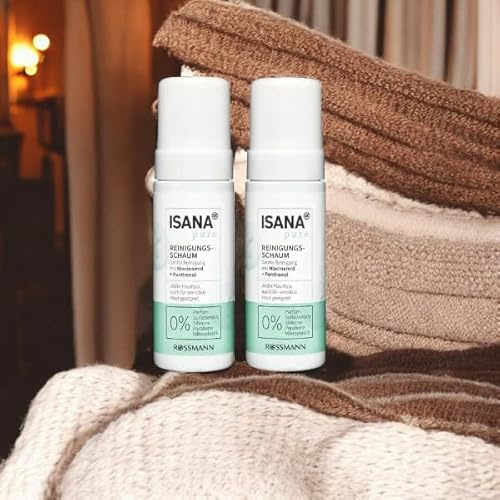 Pure sanfter Reinigungsschaum | jeder Hauttyp, auch für sensible Haut geeignet | Niacinamid & Panthenol | 2x 150 ml (300ml) Isana